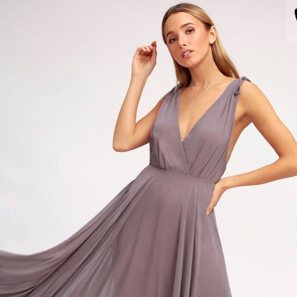 Backless dusty purple Maxi dress!